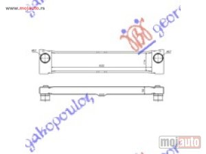 NOVI: delovi  HLADNJAK INTERKULERA 2.2 CDi (633x115x50) Mercedes vito (w639) & viano 04-10 -dostupno