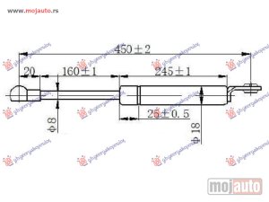 Glavna slika - AMORTIZER GEPEK VRATA (450L-140N) Suzuki jimny 98-18 -dostupno - MojAuto