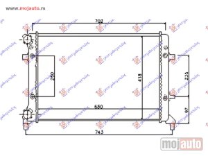 Glavna slika - HLADNJAK MOTORA 1.4/1.6/2.0FSI-SDI (MAN/AUTO) (+AC) (65x41.5) Vw golf v 04-08 -dostupno - MojAuto