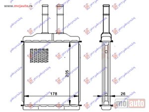 NOVI: delovi  GREJAC KABINE (205x180x26) Chevrolet epica 07- -dostupno