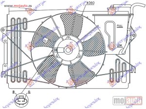 NOVI: delovi  VENTILATOR KOMPLET (BENZIN) (SRAF) Toyota corolla verso 02-07 -dostupno