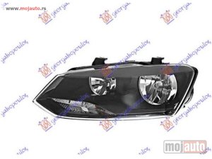 NOVI: delovi  FAR ELEKTRICNI DUPLO SOCIVO (SA MOTOROM) (CRNA LAJSNA) (DEPO) Levo Vw polo 09-14 -nedostupno