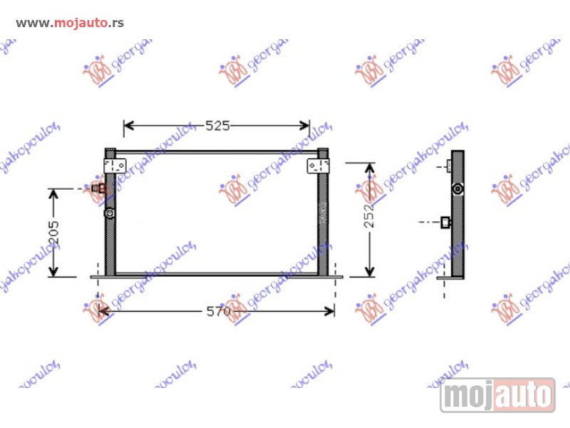 Glavna slika -  HLADNJAK KLIME 2.0/2.4cc DIZEL (520x300) Toyota hi-lux 2wd/4wd 01-05 -dostupno - MojAuto