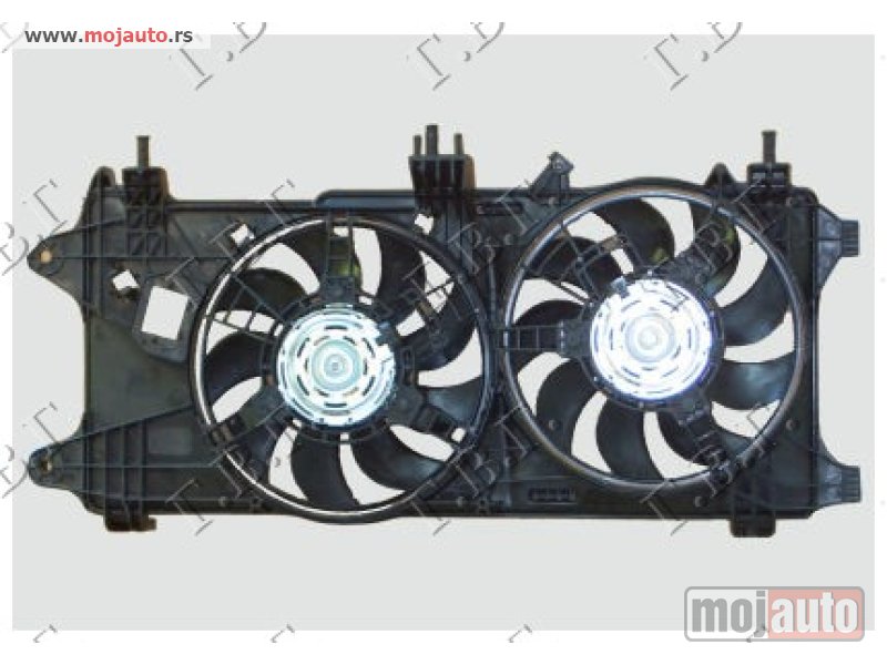 Glavna slika -  VENTILATOR (DUPLI) KOMPLET (1.3/1.9 JTD) (+AC) Fiat doblo 05-09 -dostupno - MojAuto