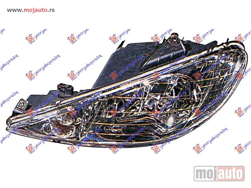 Glavna slika -  FAR ELEKTRICNI DUPLO SOCIVO (H7/H7) -2006 (TYC) Levo Peugeot 206 98-09 -dostupno - MojAuto