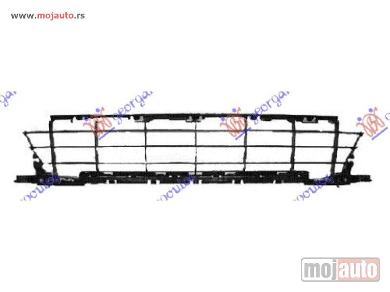 Glavna slika -  CENTRALNA RESETKA DONJA -10 (SPORT/CC) Peugeot 207 06-14 -dostupno - MojAuto