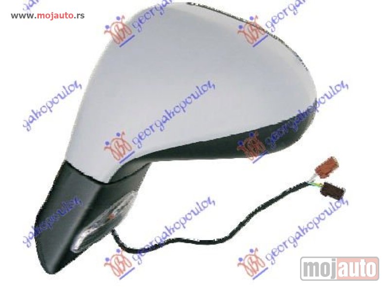 Glavna slika -  RETROVIZOR ELEKTRICNI PM (MIGAVAC) (ASFERICNO STAKLO) Levo Peugeot 207 06-14 -nedostupno - MojAuto