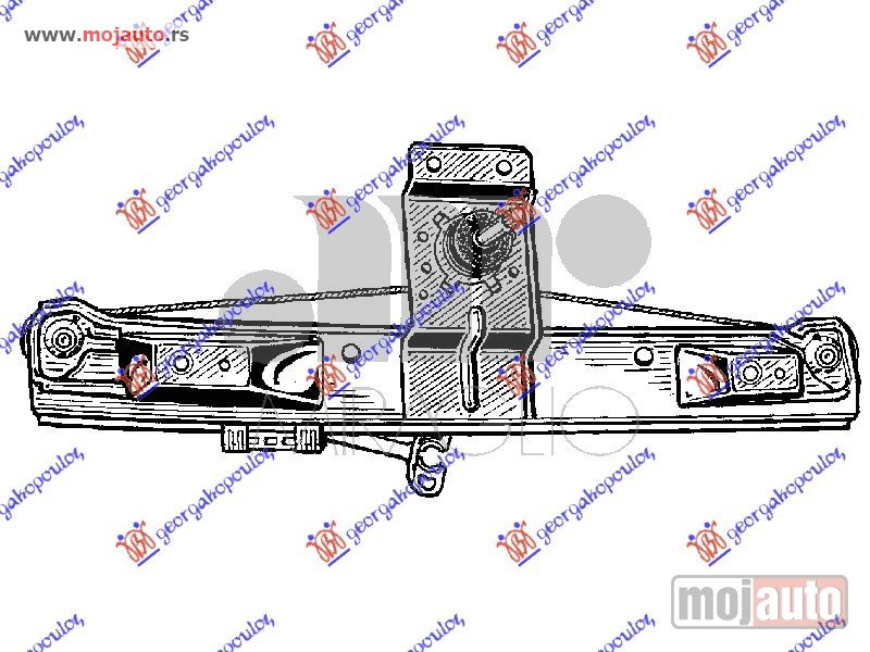 Glavna slika -  PODIZAC ZADNJEG PROZORA MEHANICKI 5 VRATA (A KVALITET) Desno Opel corsa d 06-15 -dostupno - MojAuto