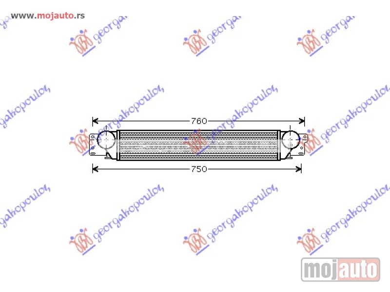 Glavna slika -  HLADNJAK INTERKULERA 2.0 CDTi MAN-AUTO (570x100x90) Opel antara 06-15 -dostupno - MojAuto