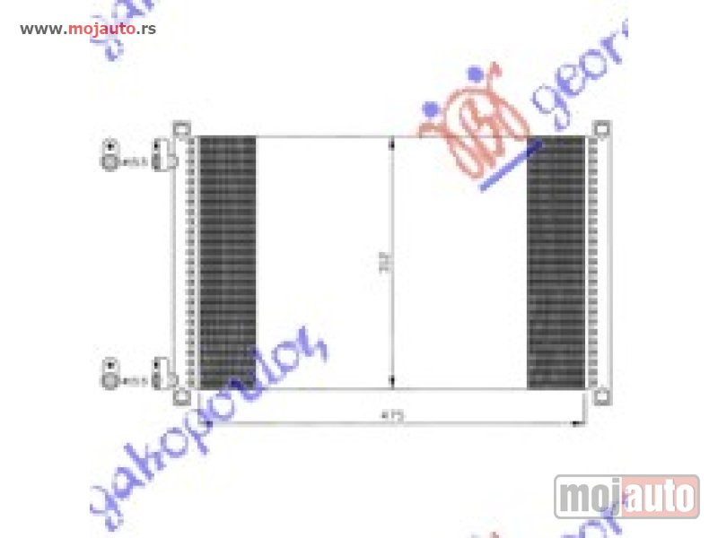 Glavna slika -  HLADNJAK KLIME 130 1.8i 16V/1.9D JTD (488x310) Fiat punto 99-03 -dostupno - MojAuto