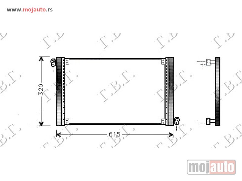 Glavna slika -  HLADNJAK KLIME 1.2/1.4/1.6 16V (556x310) 98-2001 Fiat brava 95-03 -nedostupno - MojAuto