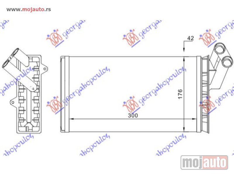Glavna slika -  GREJAC KABINE (300x176) Citroen jumpy 95-03 -dostupno - MojAuto