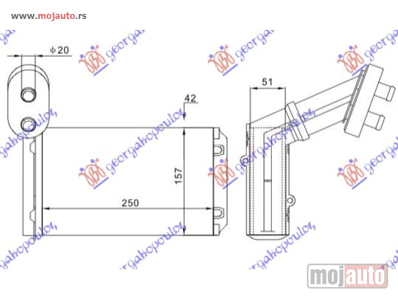 Glavna slika -  GREJAC KABINE (245x156) Seat alhabra 95-10 -dostupno - MojAuto