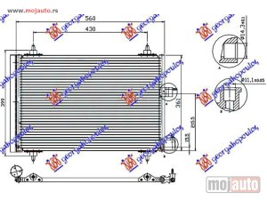 NOVI: delovi  HLADNJAK KLIME BENZIN - 1.9/2.0 DIZEL (520x360x16) Citroen xsara picasso 99-07 -dostupno