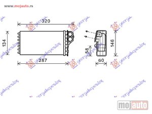 NOVI: delovi  GREJAC KABINE (246x134x35) 03- (SA 1 SRAFOM) Citroen xsara picasso 99-07 -dostupno