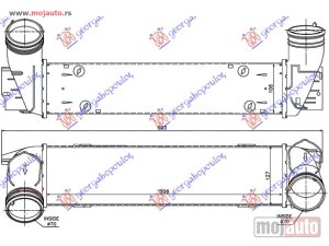 NOVI: delovi  HLADNJAK INTERKULERA 3.0 (335i) BENZIN - 3.0 (335D) DIZEL (510x130x105) CEVI 70-70 Bmw series 3 (e92/93) coupe/cabrio 07-11 -dostupno