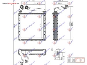 Glavna slika - GREJAC KABINE (153x180X26) (TIP DENSO) Vw scirocco 08-14 -dostupno - MojAuto