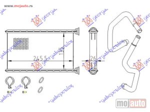 NOVI: delovi  GREJAC KABINE (135x245) (KOMPLET SA CEVIMA) Dodge nitro 07- -dostupno