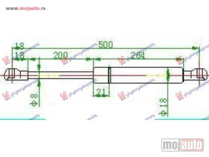 NOVI: delovi  AMORTIZER GEPEK VRATA KARAVAN (500L-420N) Seat altea 04-15 -dostupno