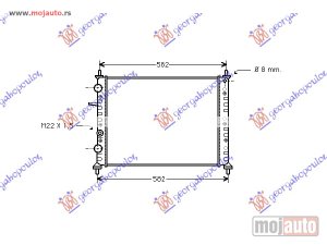 NOVI: delovi  HLADNJAK MOTORA ZA SVE MODELE BENZIN (51x41.5x2.4) CEV 8mm BEZ POSUDE Fiat brava 95-03 -dostupno