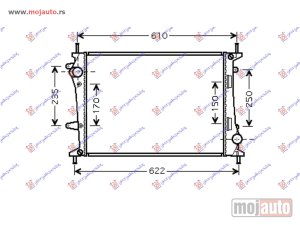 Glavna slika - HLADNJAK MOTORA 1.9 JTD + AC (53x39.8x2.6) Fiat multipla 98-04 -dostupno - MojAuto