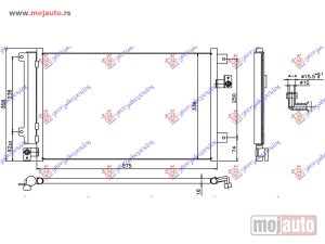 Glavna slika -  HLADNJAK KLIME 1.9 JTD DIZEL (575x338x16) Fiat multipla 98-04 -dostupno - MojAuto