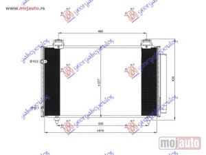 NOVI: delovi  HLADNJAK KLIME BENZIN/DIZEL (610x370x16) 2004- Toyota corolla (e 12) h/b-l/b 04-06 -dostupno