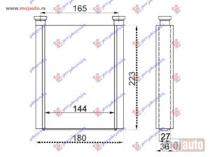 NOVI: delovi  GREJAC KABINE (145x215x26) Toyota corolla (e 12) sdn 02-06 -dostupno