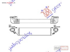 NOVI: delovi  HLADNJAK INTERKULERA 2.2-2.7 CDi (650x127x62) Mercedes c class (w203) sdn/s.w. 00-03 -nedostupno