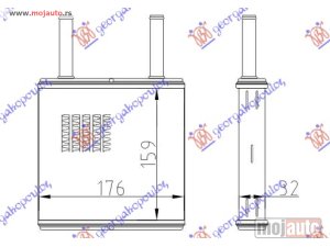 NOVI: delovi  GREJAC KABINE (175x178) Opel astra f 95-98 -dostupno