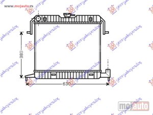 NOVI: delovi  HLADNJAK MOTORA 1.8/2.0cc (-AC) (40x50) Opel omega a 91-94 -nedostupno