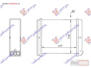 NOVI: delovi  GREJAC KABINE (177x176) (TIP VALEO) Opel astra f 91-94 -dostupno