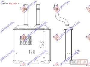 NOVI: delovi  GREJAC KABINE (160x190) Opel combo 93-00 -dostupno