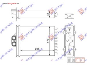 NOVI: delovi  GREJAC KABINE (+AC) (205x176) Opel vectra b 96-98 -dostupno