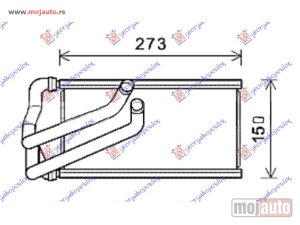 NOVI: delovi  GREJAC KABINE (123x260x26) Dodge caliber 07- -dostupno