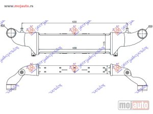 NOVI: delovi  HLADNJAK INTERKULERA 2.0i-16V KOMPRESOR - 2.2CDi-2.5TDi (430x115x50) Mercedes c class (w202) 93-99 -dostupno