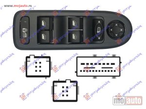 Glavna slika - PREKIDAC U PREDNJIM VRATIMA (26 PIN) Levo Peugeot 308 08-13 -dostupno - MojAuto