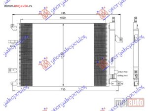 NOVI: delovi  HLADNJAK KLIME BENZIN/DIZEL (59.5x43) Volvo s60 00-10 -dostupno