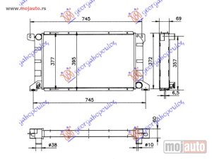 NOVI: delovi  HLADNJAK MOTORA 2.5 TD (60x33.5) Ford transit 92-95 -nedostupno