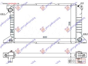NOVI: delovi  HLADNJAK MOTORA 2.5 TD (-AC) (60x36) Ford transit 95-00 -dostupno
