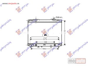 NOVI: delovi  HLADNJAK MOTORA 2.4-3.5 BENZIN (AUTO) (+/-AC) (57.8x62.8) 8mm (DOOWON TIP) Kia sorento 02-09 -dostupno