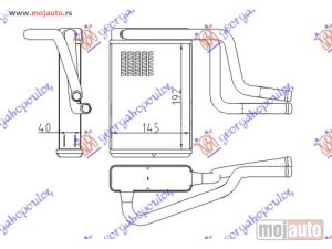 NOVI: delovi  GREJAC KABINE (196x146) Ford mondeo 00-07 -dostupno