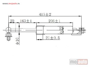 NOVI: delovi  AMORTIZER GEPEK VRATA (415L-470N) Kia sportage 95-04 -nedostupno