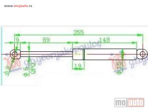 NOVI: delovi  AMORTIZER HAUBE (255L-350N) Bmw series 3 (m40) 88-90 -dostupno