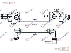 NOVI: delovi  HLADNJAK INTERKULERA 3.0 sd-xDrive (540x172x67) Bmw x3 (e83) 07-11 -dostupno