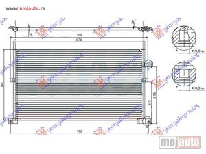 NOVI: delovi  HLADNJAK KLIME ZA SVE MODELE BENZIN/DIZEL (670x361x16) 2002- Ford mondeo 00-07 -dostupno