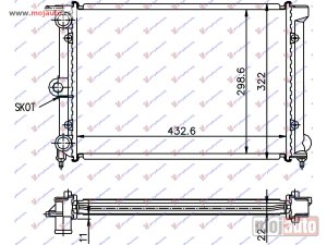 Glavna slika - HLADNJAK MOTORA 1.0/1.3 (43x32) (VALEO) Vw polo - audi 50 82-90 -dostupno - MojAuto