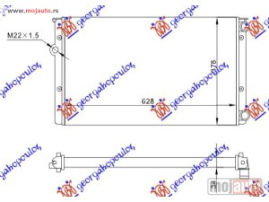 NOVI: delovi  HLADNJAK MOTORA 1.6/1.8/2.0 (63x38) Vw golf iii 92-98 -nedostupno