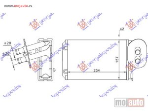Glavna slika -  GREJAC KABINE (+AC) (235x157) Vw transporter (t4) 91-96 -dostupno - MojAuto