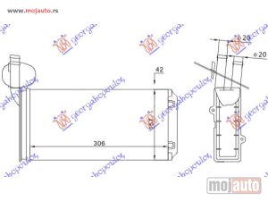 Glavna slika - GREJAC KABINE (306x157) Vw transporter (t4) 91-96 -dostupno - MojAuto